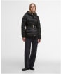 Women's Barbour International Short Track Line Puffer Jacket - BLACK/JASMINE LE