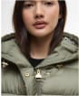 Women's Barbour International Short Track Line Puffer Jacket - DUSKY KHAKI/JASM