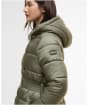 Women's Barbour International Short Track Line Puffer Jacket - DUSKY KHAKI/JASM