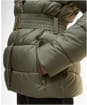 Women's Barbour International Short Track Line Puffer Jacket - DUSKY KHAKI/JASM