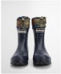 Women's Barbour Mowbray Mid Wellingtons - Navy / Classic Tartan