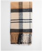 Women's Barbour Deanna Tartan Scarf - Hessian / Navy Tartan