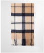 Women's Barbour Tartan Cashmere Scarf - Hessian Navy