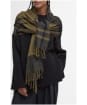 Women's Barbour Maxine Tartan Scarf - Black / Olive