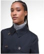 Women's Barbour Short Greta Showerproof Jacket - Dark Navy / Hessian