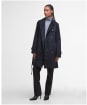 Women's Barbour Short Greta Showerproof Jacket - Dark Navy / Hessian