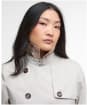 Women's Barbour Short Greta Showerproof Jacket - Mist /Hessian Tartan