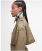 Women's Barbour Aoife Trench Showerproof - Military Brown / Hollyhock