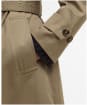 Women's Barbour Aoife Trench Showerproof - Military Brown / Hollyhock