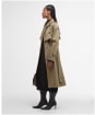 Women's Barbour Aoife Trench Showerproof - Military Brown / Hollyhock