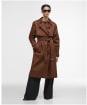 Women's Barbour Aoife Trench Showerproof - Vicuna / Hessian Tartan
