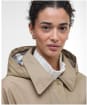 Women's Barbour Fallyn Showerproof Jacket - Military Brown / Hollyhock