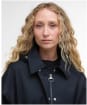 Women's Barbour Fallyn Showerproof Jacket - Dark Navy / Hessian