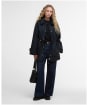Women's Barbour Fallyn Showerproof Jacket - Dark Navy / Hessian