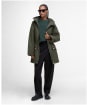 Women's Barbour Inola Showerproof Jacket - Olive / Ancient Tartan