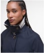 Women's Barbour Robyn Showerproof Trench - Dark Navy / Hessian Tartan