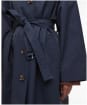 Women's Barbour Robyn Showerproof Trench - Dark Navy / Hessian Tartan
