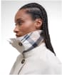 Women's Barbour Robyn Showerproof Trench - Mist /Hessian Tartan
