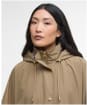 Women's Barbour Everlee Showerproof Cape - Military Brown / Hollyhock