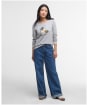Women's Barbour Lossie Long Sleeve T-Shirt - Light Grey Marl