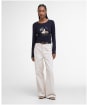 Women's Barbour Lossie Long Sleeve T-Shirt - Navy