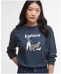 Women's Barbour Woodhouse Long Sleeve T-Shirt - Navy