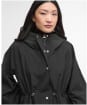 Women's Barbour Sidney Waterproof Parka - Black / Onyx Tartan