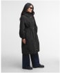 Women's Barbour Sidney Waterproof Parka - Black / Onyx Tartan
