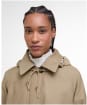 Women's Barbour Sadie Waterproof Jacket - Military Brown / Hollyhock