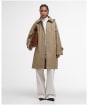 Women's Barbour Sadie Waterproof Jacket - Military Brown / Hollyhock
