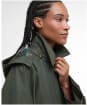 Women's Barbour Maude Waterproof Jacket - Olive / Ancient Tartan