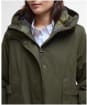 Women's Barbour Bamburgh Waterproof Jacket - Olive / Classic Tartan