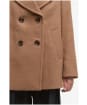 Women's Barbour Indie Military Wool Peacoat - Camel / Hessian Tartan