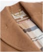 Women's Barbour Indie Military Wool Peacoat - Camel / Hessian Tartan