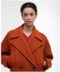 Women's Barbour Blyth Double Breasted Wool Coat - BURNT ORANGE/HES