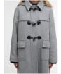 Women's Barbour Melody Wool Duffle Coat - Light Grey Marl / Onyx Tartan