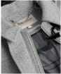 Women's Barbour Melody Wool Duffle Coat - Light Grey Marl / Onyx Tartan
