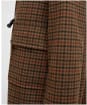 Women's Barbour Melody Check Wool Duffle Coat - Brown / Orange Check / Hessian Tartan