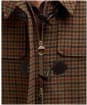 Women's Barbour Melody Check Wool Duffle Coat - Brown / Orange Check / Hessian Tartan