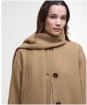 Women's Barbour Clementine Wool Scarf Coat - Camel