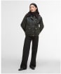 Women's Barbour Reighton Waxed Jacket - Fern / Ancient Tartan