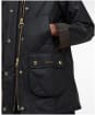 Women's Barbour Modern Beadnell Waxed Jacket - Black / Classic Tartan