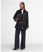 Women's Barbour Modern Beadnell Waxed Jacket - Black / Classic Tartan