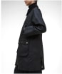 Women's Barbour Long Beadnell Waxed Jacket - Black / Classic Tartan