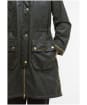 Women's Barbour Marcy Waxed Parka - Fern / Ancient Tartan
