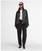 Women's Barbour Arlene Waxed Jacket - Beech / Ancient Tartan