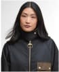 Women's Barbour Luella Waxed Jacket - Black / Classic Tartan