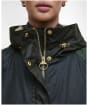Women's Barbour Keeley Wax Jacket - Fern / Sage / Duffle Bag / Ancient Tartan