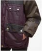 Women's Barbour Keeley Wax Jacket - Merlot / Rustic / Beech / Muted Tartan