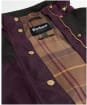 Women's Barbour Keeley Wax Jacket - Merlot / Rustic / Beech / Muted Tartan